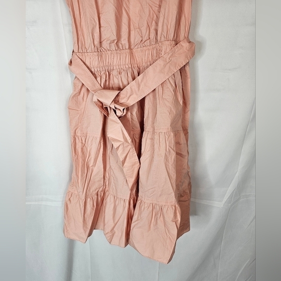 DEREK Lam 10 Crosby size 4 peach capped sleeves belted mini dress NWOT - Picture 4 of 6